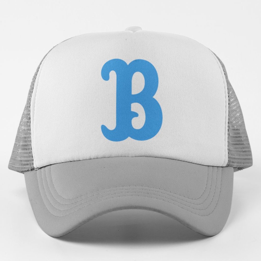 NEW UCLA Bruins B Foam Trucker Mesh Snapback Hat WHITE GREY